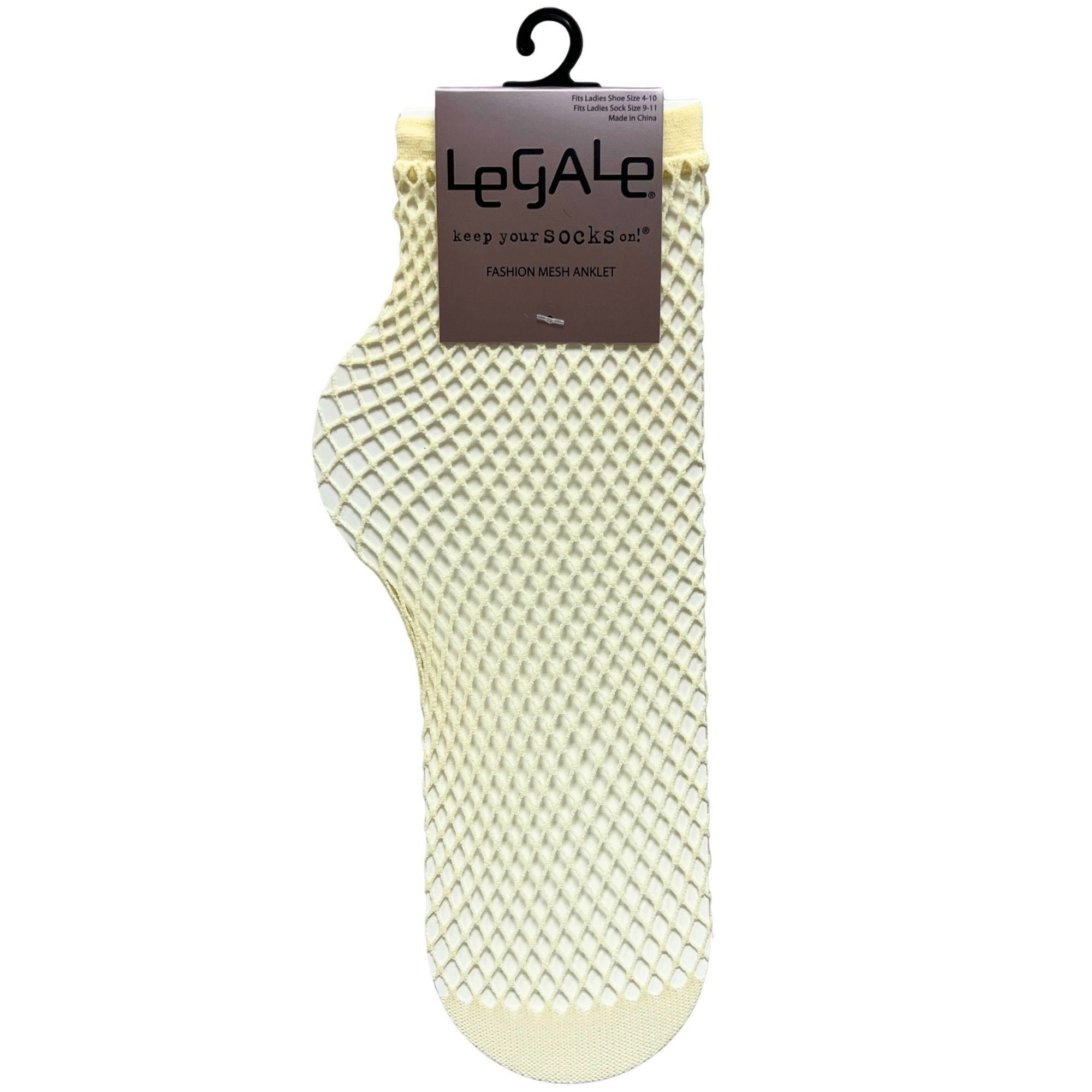 Bulk 45-Pack: Legale 1 Pair Mesh Anklet Fishnet Assorted Colors Ladies Shoe Size 4-10