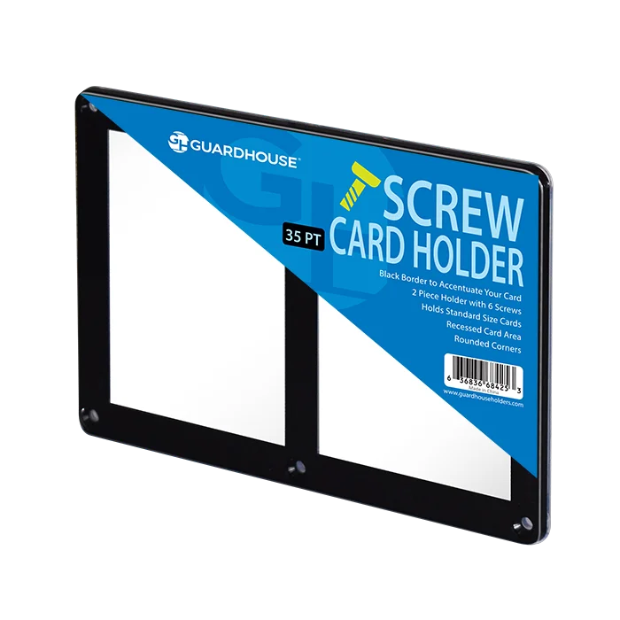2 Card Screw Card Holder 35pt - Black Border