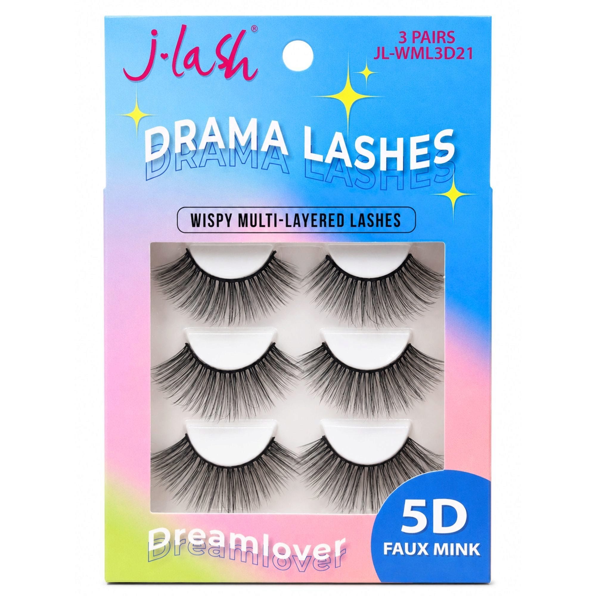 Bulk 32-Pack: 5D Faux Mink Dreamlover Wispy Drama Lashes 3 Pack