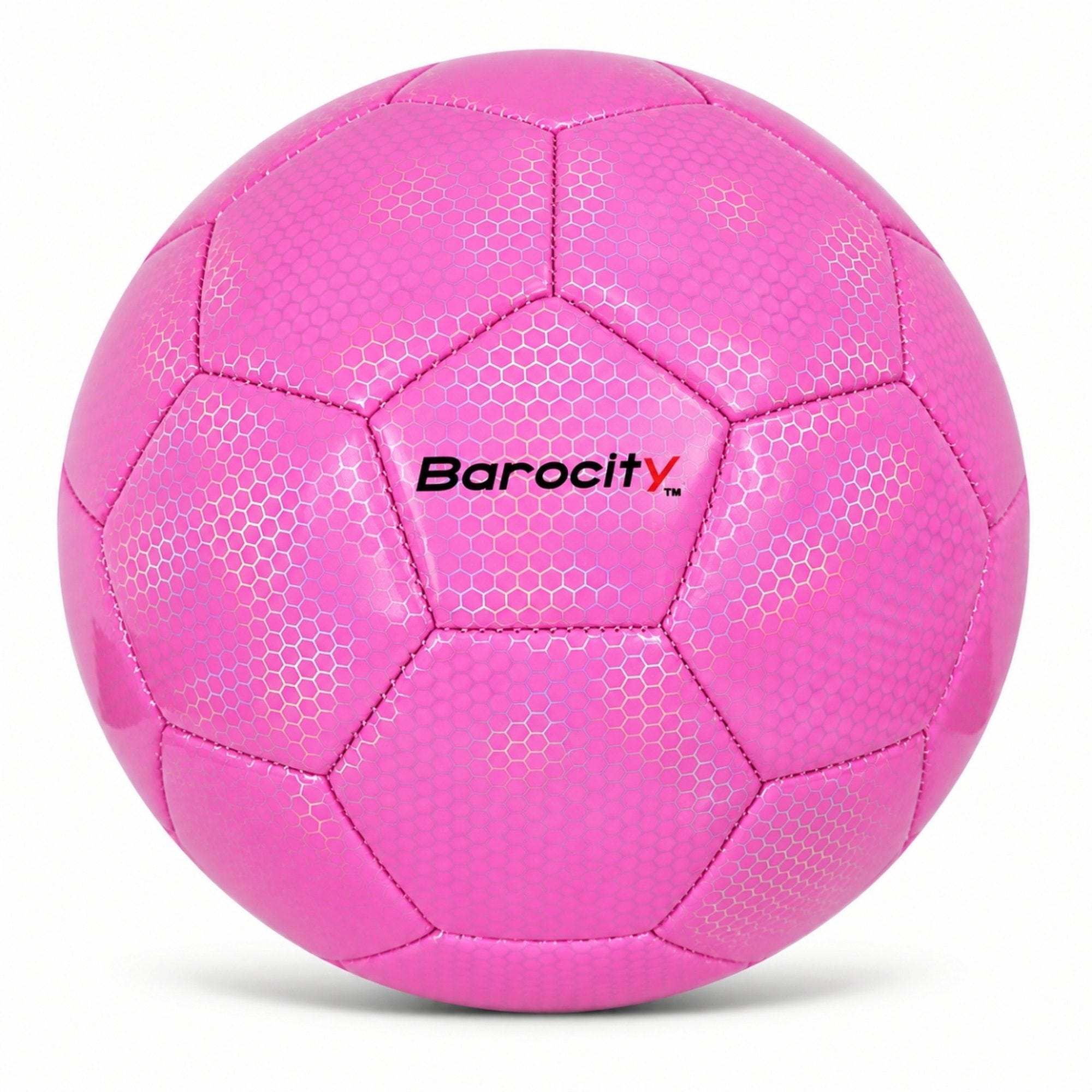Barocity Pink Reflective Rainbow Hex Pattern Size 4 Soccer Ball (pack of 8)