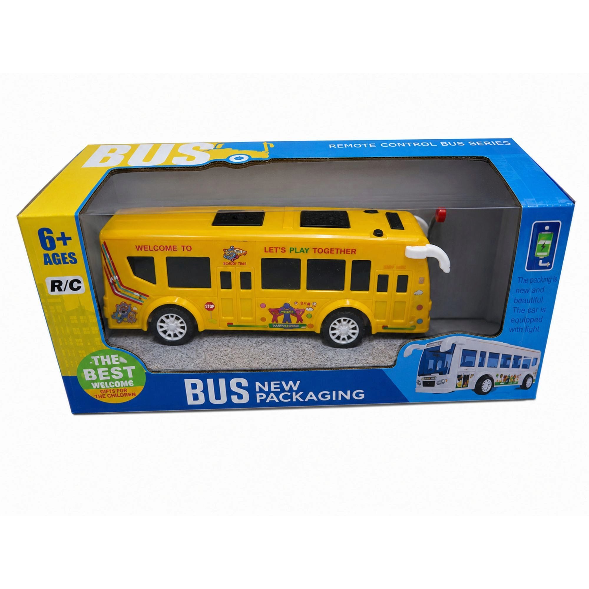 Bulk 24-Pack: RC City Transit Bus Toy with 2 Direction Control in Assorted Colors