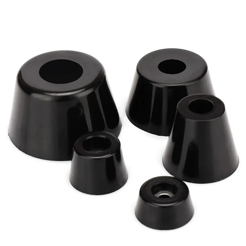 Conical rubber feet with metal washer, 8 pack, nine sizes