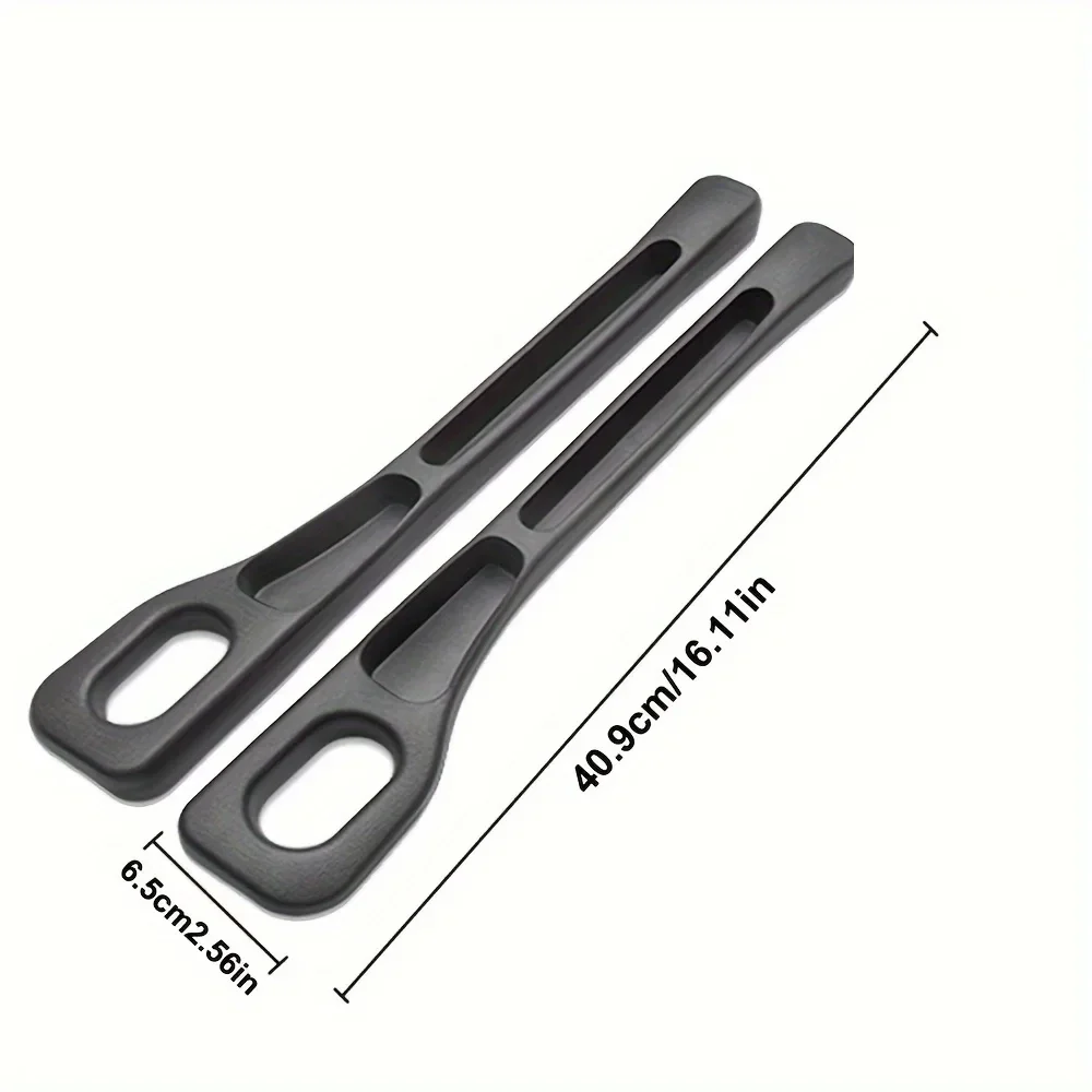 Car seat gap filler strips with storage grooves, 2-pack — representative supplier photograph