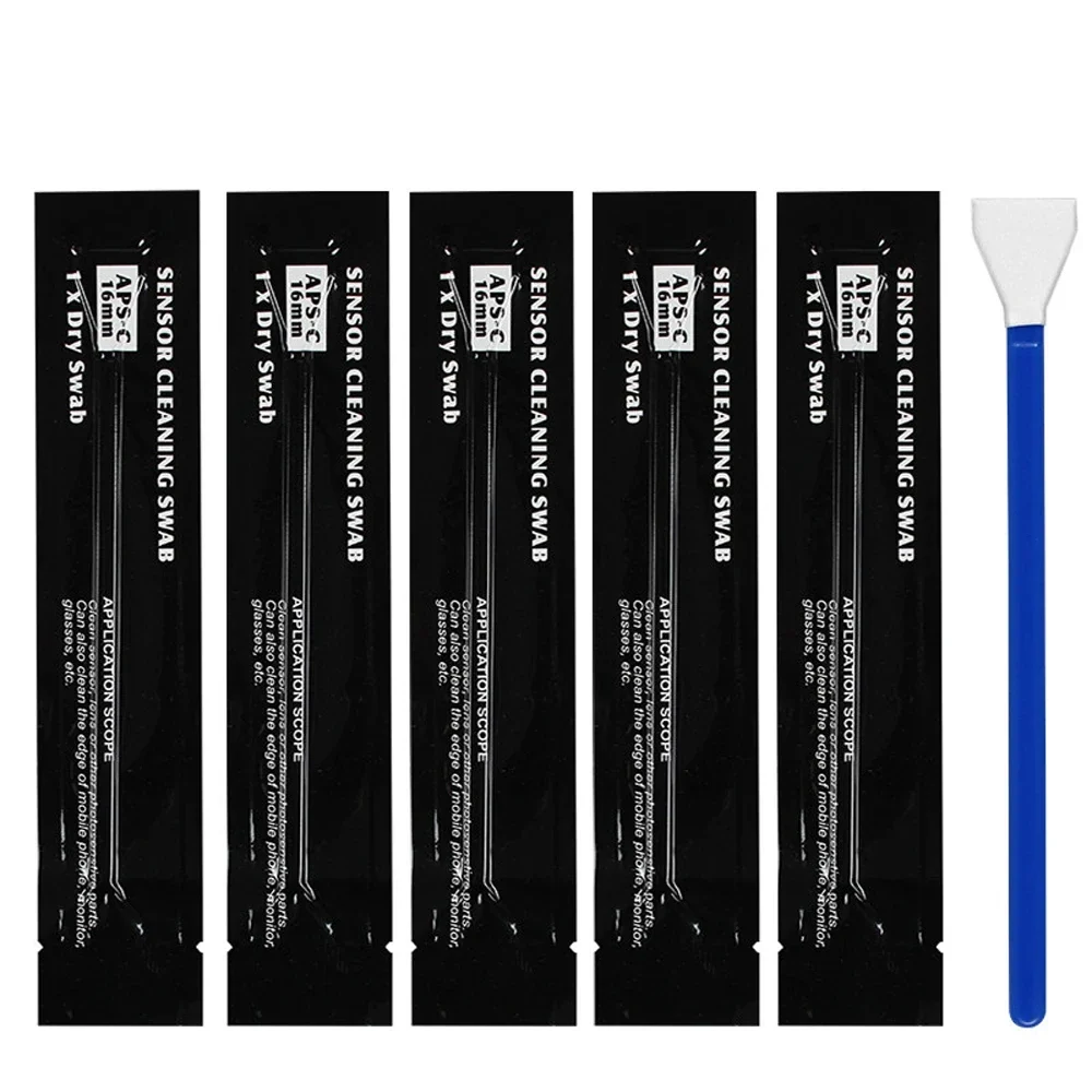 Camera sensor cleaning swabs, 10 pack, full-frame or APS-C — representative supplier photograph