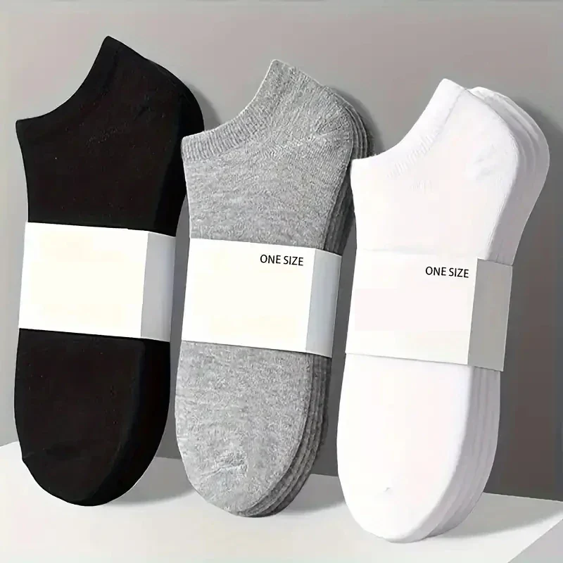Unisex low-cut ankle socks, 5 or 10 pairs
