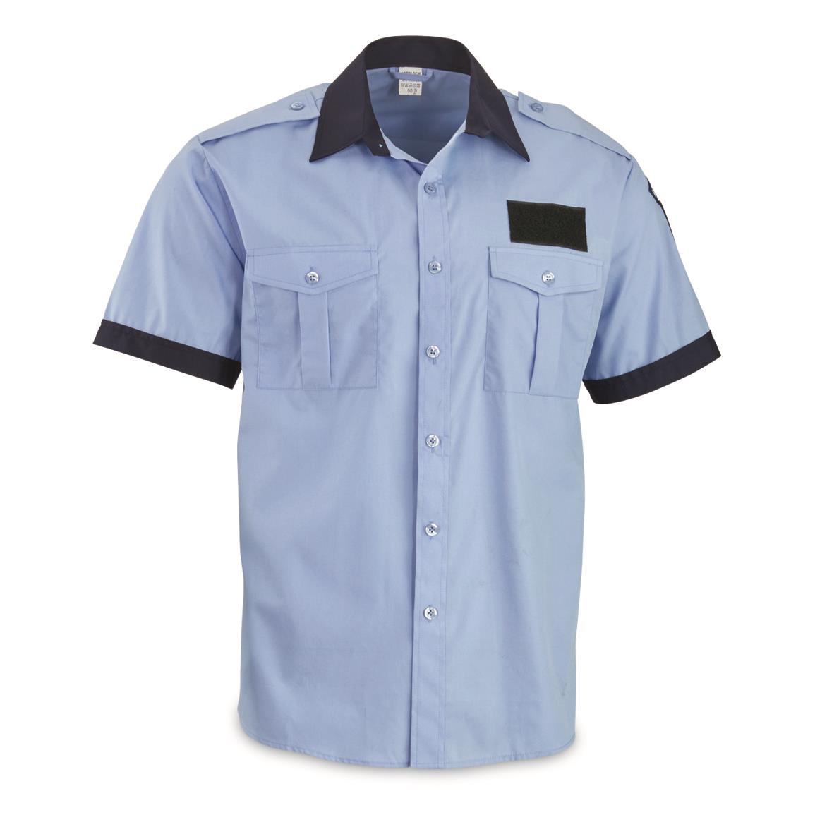 Romanian Police Surplus Short Sleeve Service Shirt, New — 2XL / Gray