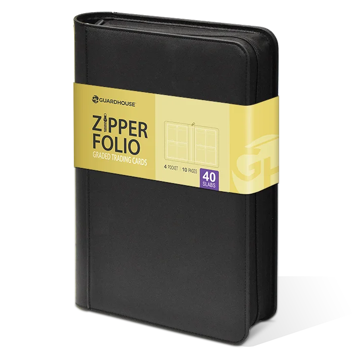 Graded Trading Card Zipper Folio for 40 PSA Card Slabs - Charcoal