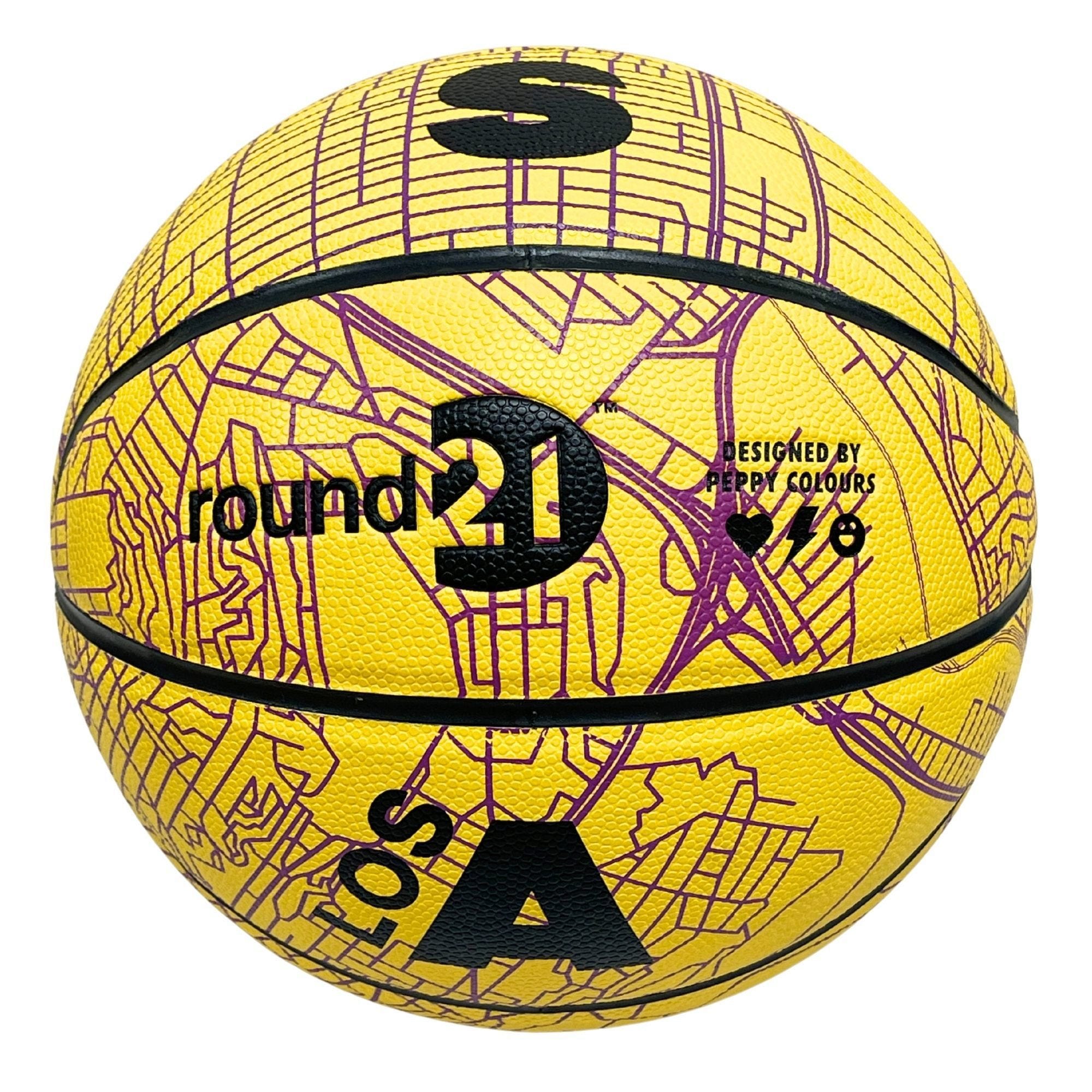 Round21 Los Angeles City Edition Official Size Basketball (pack of 3)