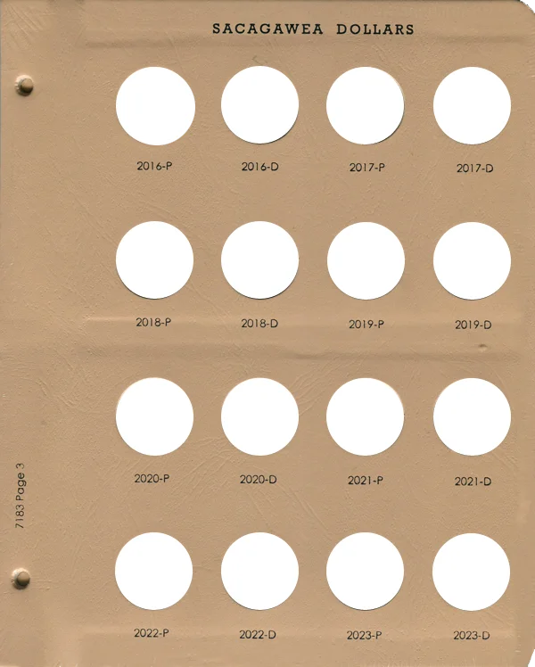 Sacagawea Dollars Replacement Page 3