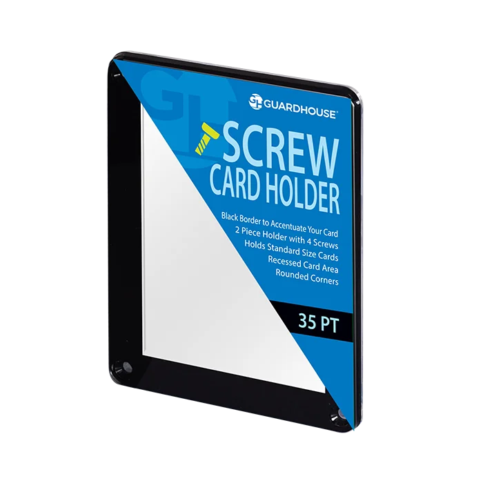 1 Card Screw Card Holder 35pt - Black Border