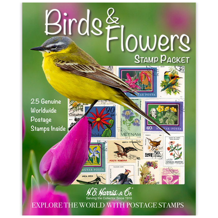Birds & Flowers -- 25 Stamps