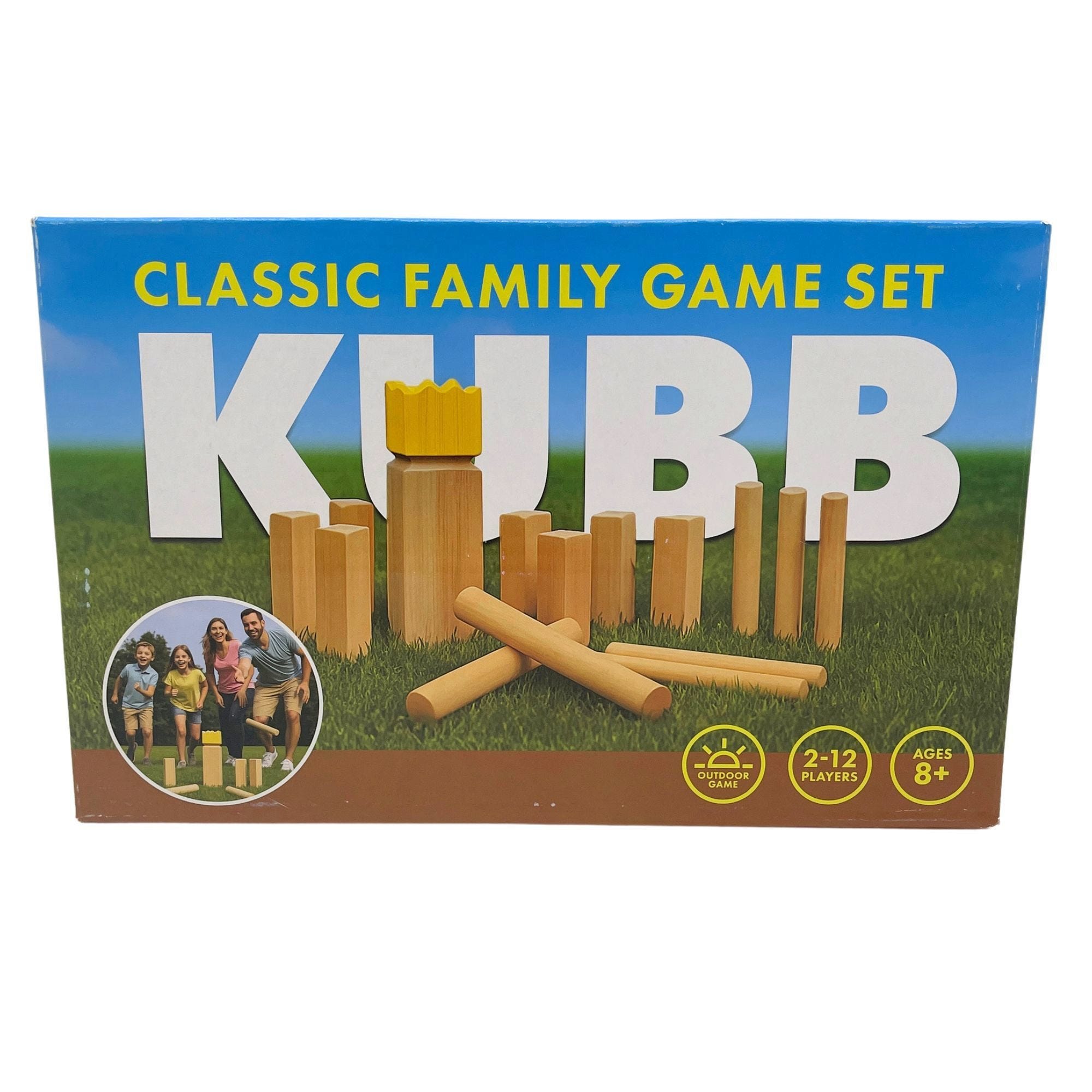 Wooden Kubb Classic Family Game Set (pack of 3)