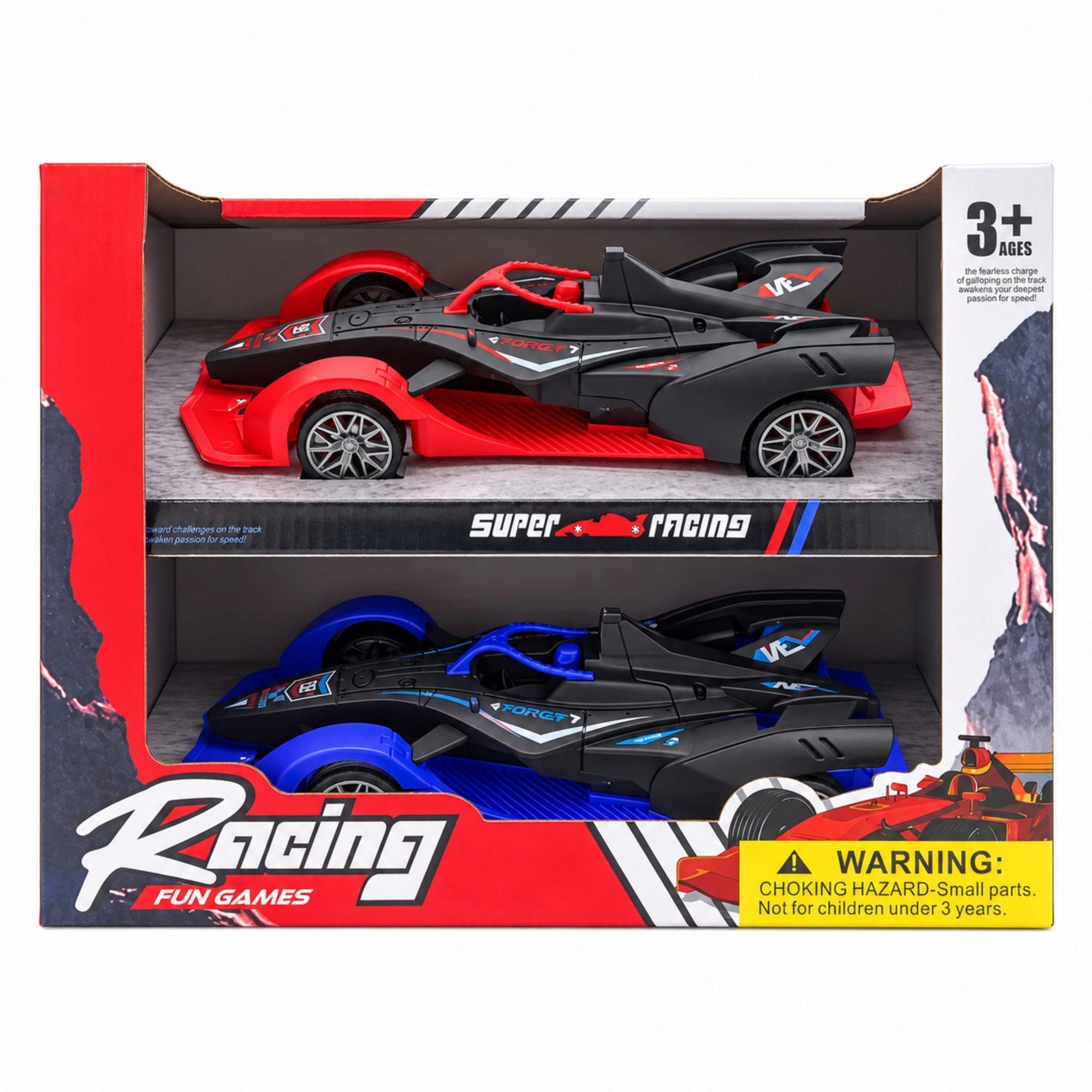 2 Pack Formula Sports Car Toy Set (pack of 4)