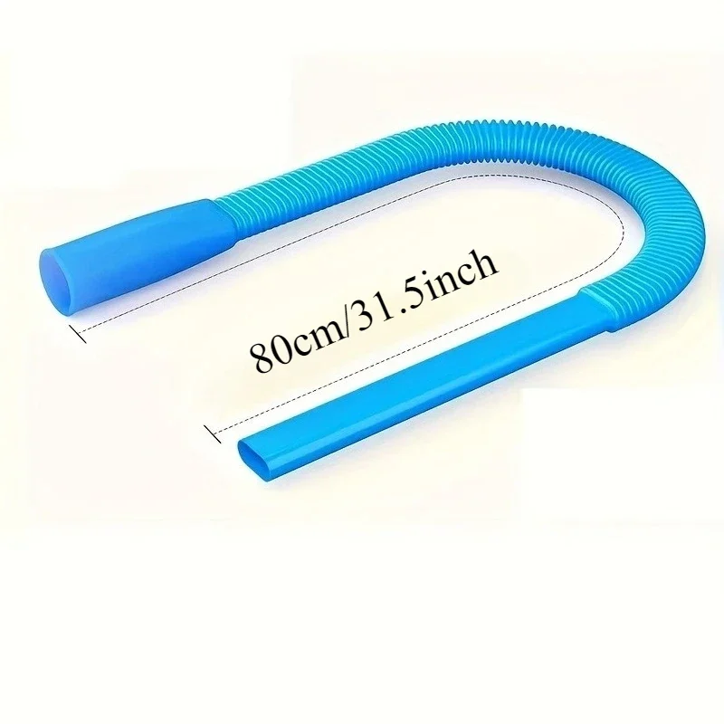 Dryer lint vacuum hose attachment, flexible, 80 cm, blue — representative supplier photograph