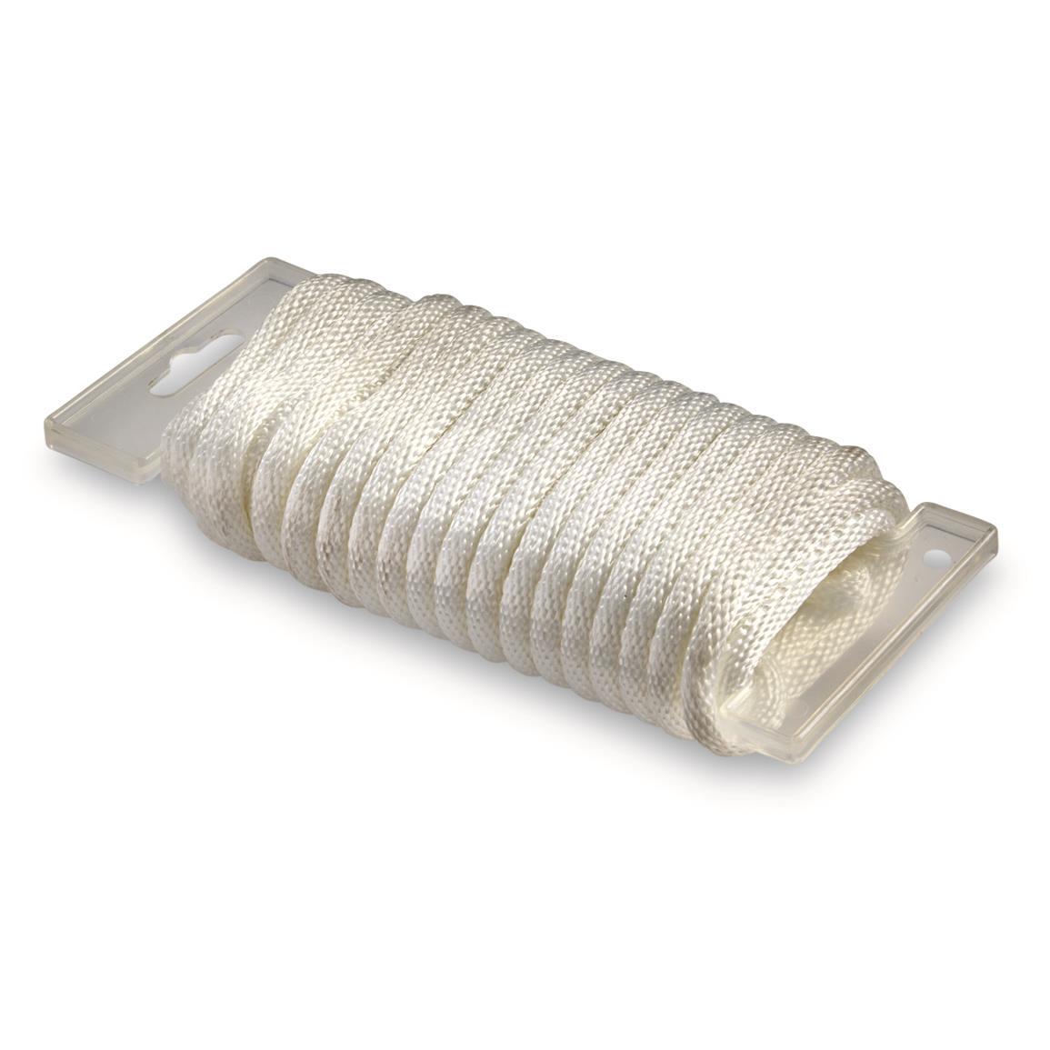 Swiss Military Surplus Mamutec 6mm Braided Polyester Cord, 10m, New — White