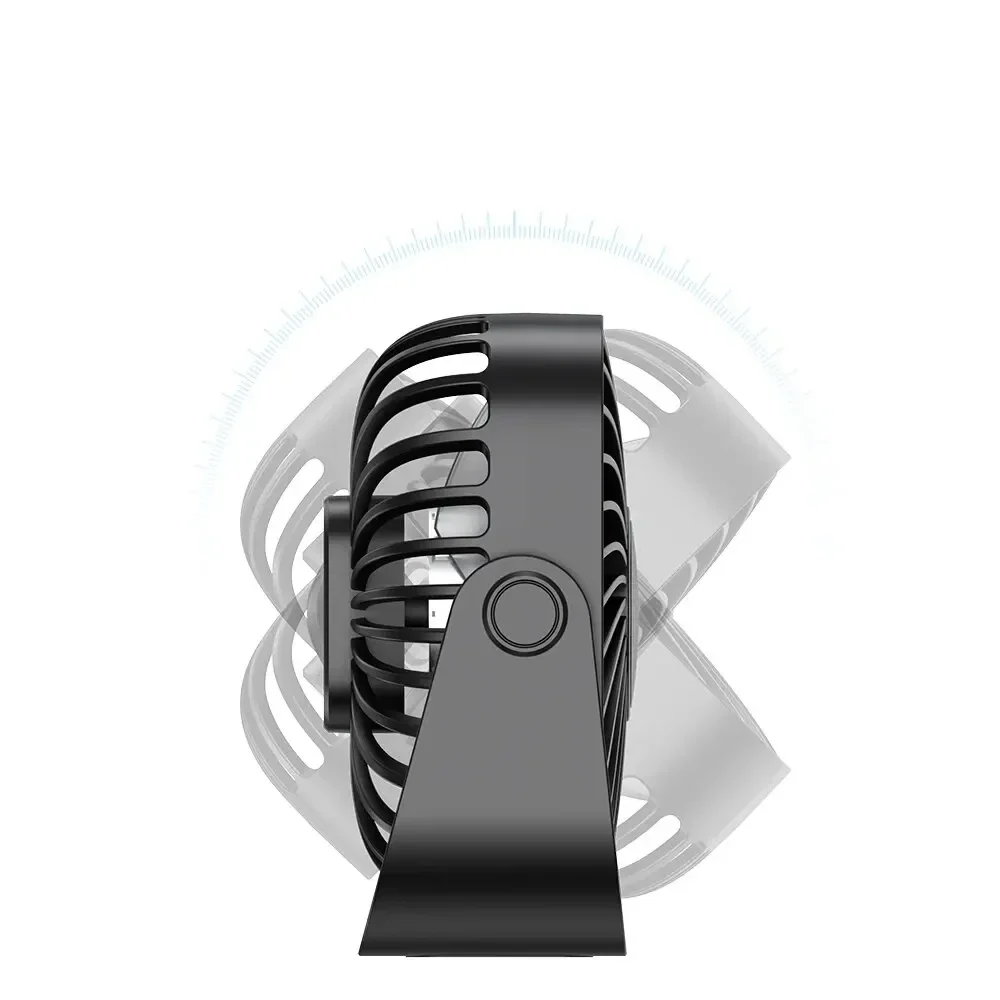 4-inch USB desk fan, 3 speeds, tilting head