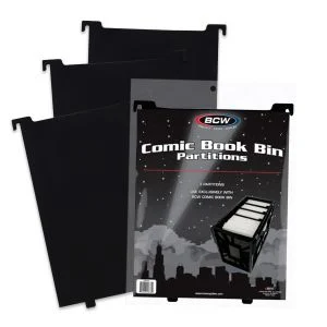 Comic Book Bin Partitions - Black