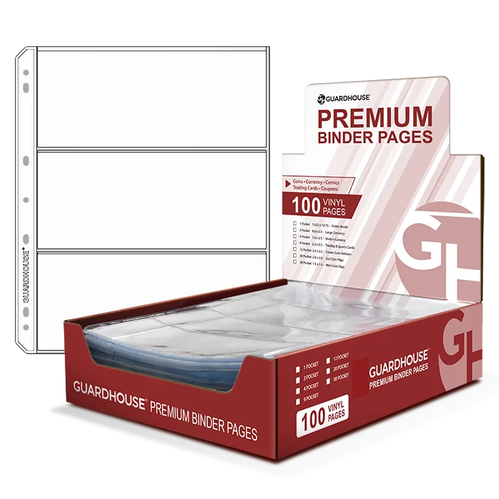 3 Pocket Guardhouse Vinyl Notebook Pages (Large Currency)