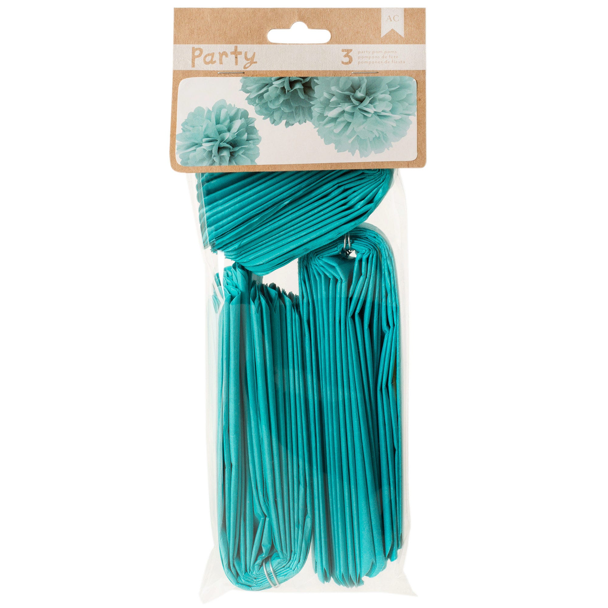Bulk 75-Pack: DIY 3 Count Decorative Blue Pom Poms
