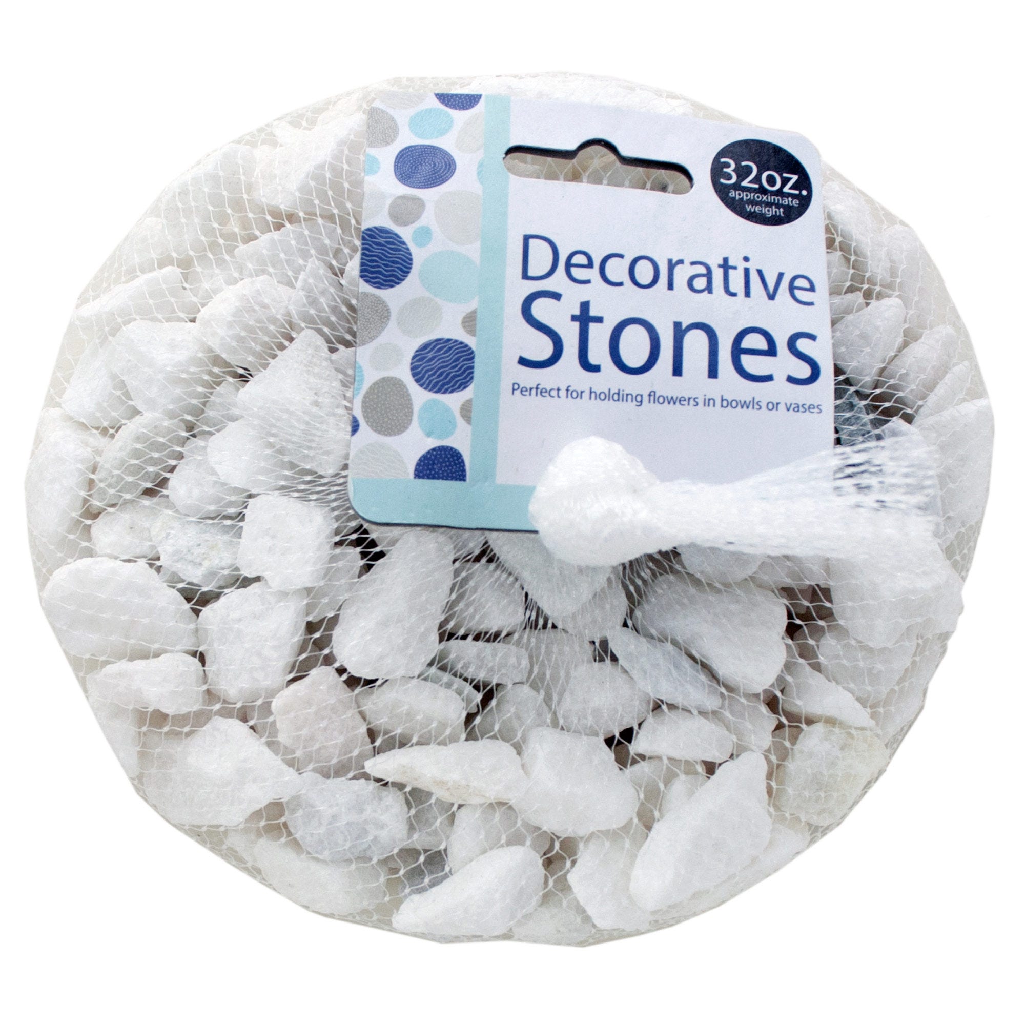 Bulk 24-Pack: Decorative White Stones