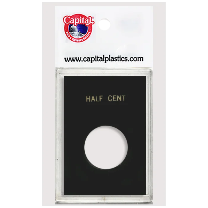 Capital Plastics Caps Coin Holder - Half Cent
