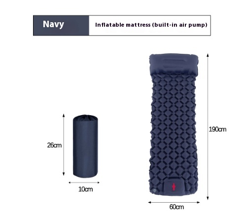 Outdoor Camping Press Inflatable Sleeping Pad — A-190x60cm