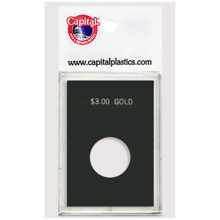 Capital Plastics Caps Coin Holder - $3 Gold