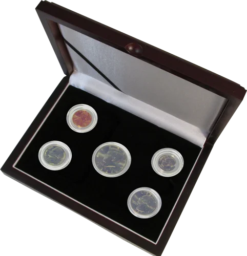 Guardhouse Wood Display Box - GH-W1300 - Direct Fit Mint or Proof Set Cent - Half $ (4S,1M)
