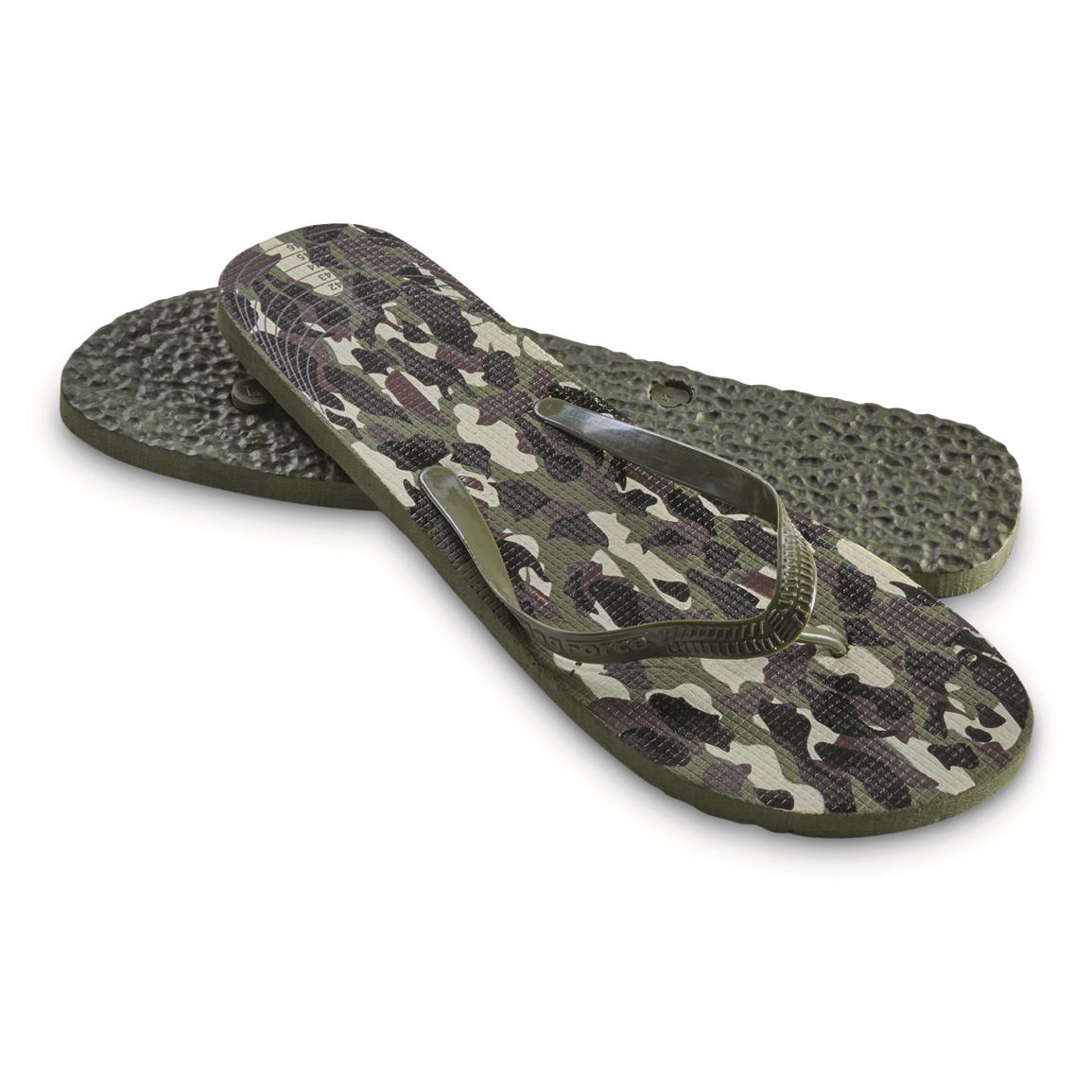 Vietnamese Military Surplus Camo Sandals, 6 Pairs, New