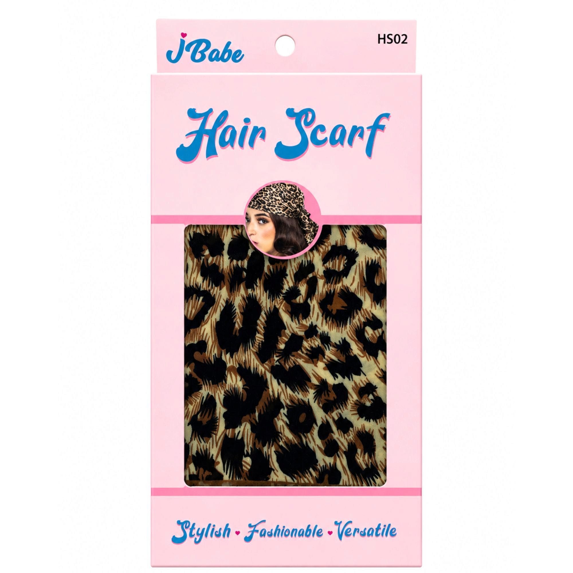 Bulk 144-Pack: J-Babe Cheetah Hair Scarf