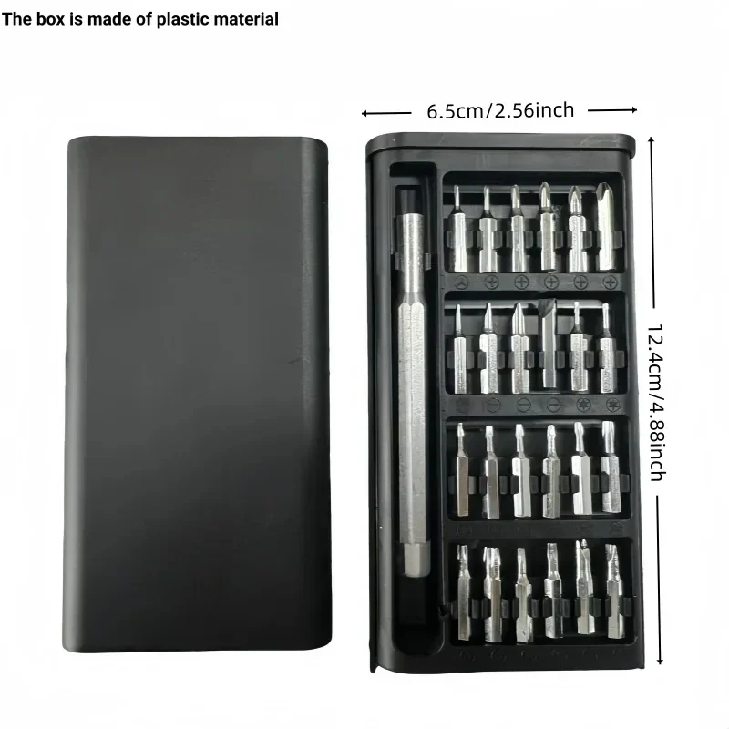 Pocket precision screwdriver set in push-open case, for phones and electronics — representative supplier photograph