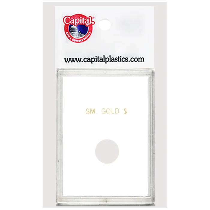 Capital Plastics Caps Coin Holder - Small Gold $ (type 1)