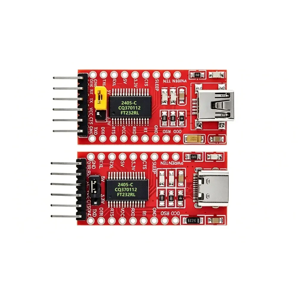 FT232RL USB to TTL serial adapter, 3.3 V or 5 V, compatible with Arduino — representative supplier photograph