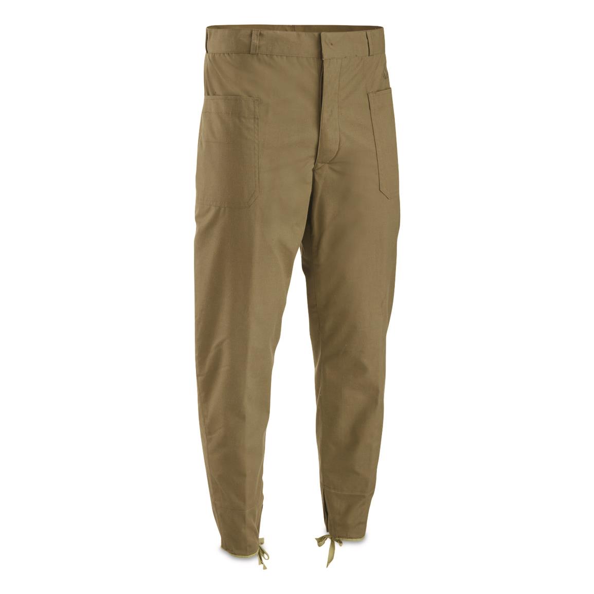 Romanian Military Surplus Quilted Winter Pants, New — Olive Drab / Medium
