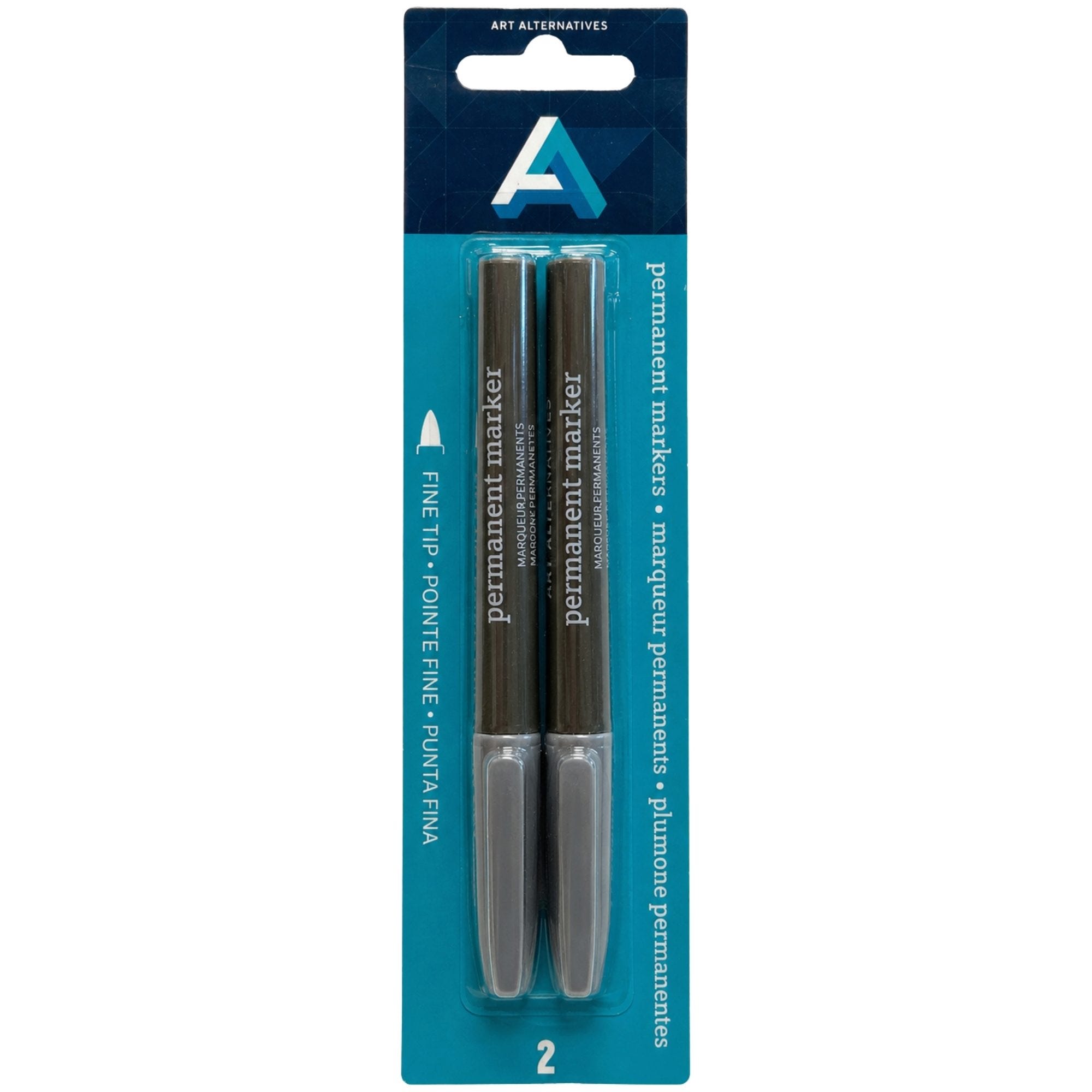 Bulk 36-Pack: Art Alternatives 2 Pack Permanent Markers in Silver