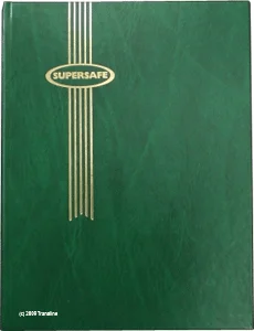 Supersafe Stockbook - 32 Black Pages (Green)