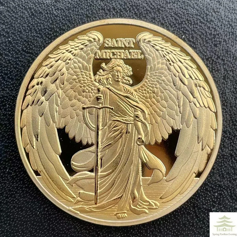 Saint Michael Psalm 91 token — decorative 4 cm coin