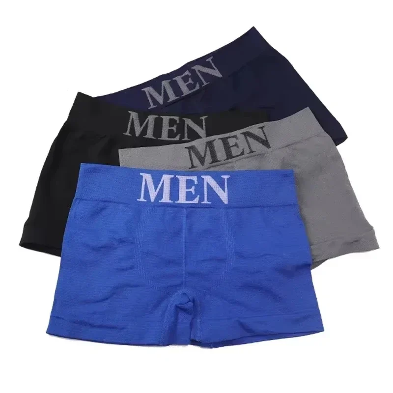 Men's seamless stretch boxer briefs, 5-pack, one size — representative supplier photograph