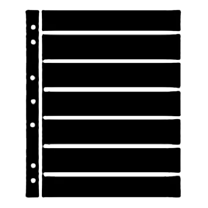 Hagner Stock Sheets 7 Row Black One Sided