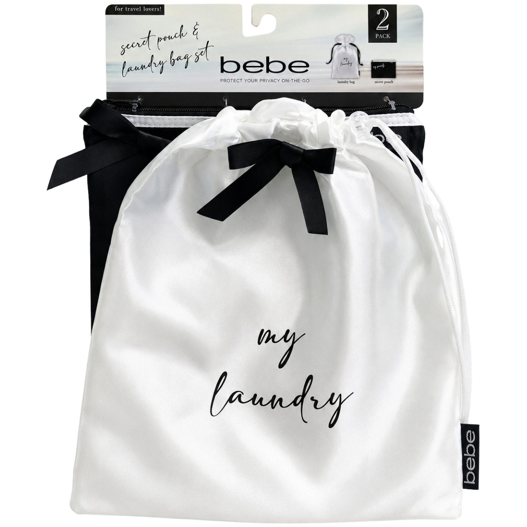 Bebe 2-Piece Satin Lingerie Bag & Travel Pouch Set (pack of 12)
