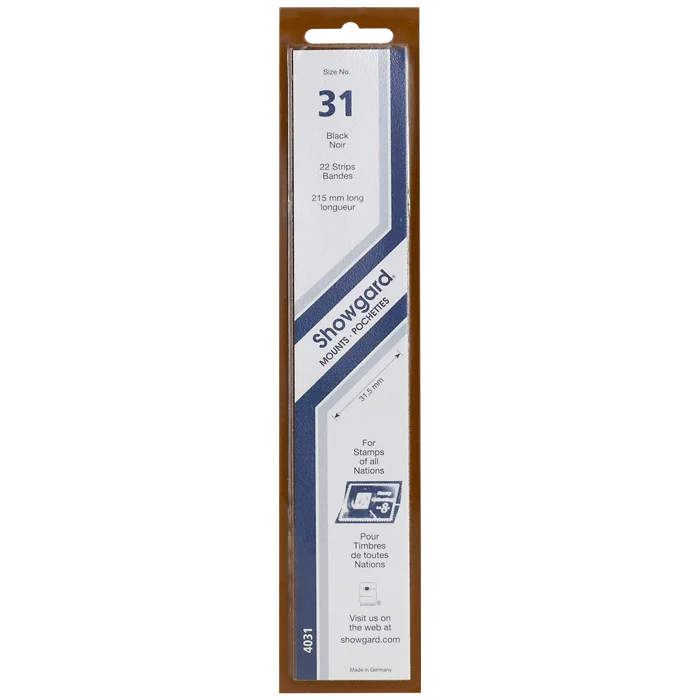 Showgard Mounts - 215mm Strips (Black) - 31x215mm
