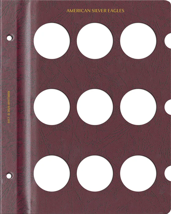 Blank Page, Silver Eagle (Burgundy)
