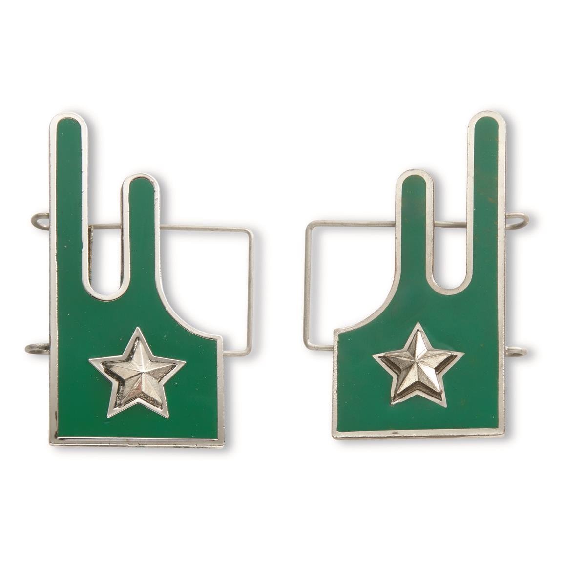 Italian Military Surplus Alpine Troop Gorget Badge Set, 2 Sets, New