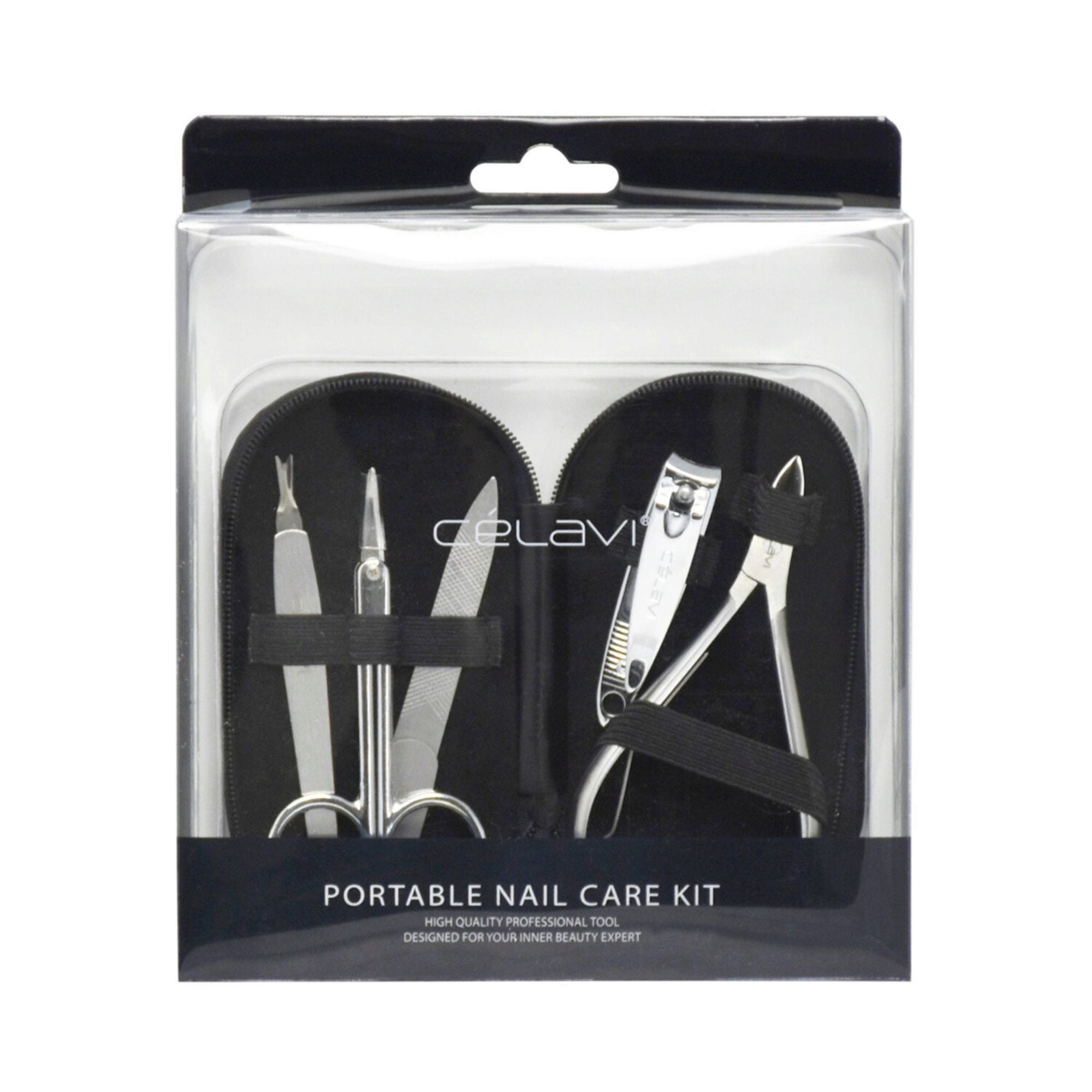 Bulk 12-Pack: Celavi Professional 5 Piece Nail Care Kit with Portable Travel Pouch