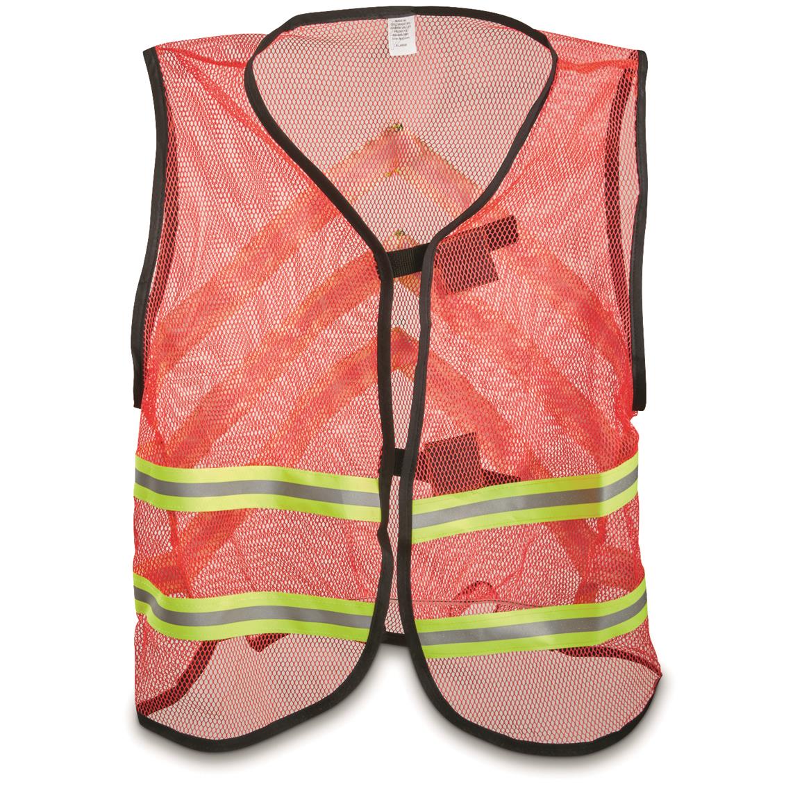U.S. Police Surplus 3M Hi-Vis Safety Vests, 3 Pack, Like New — Reflective / XL; three vests
