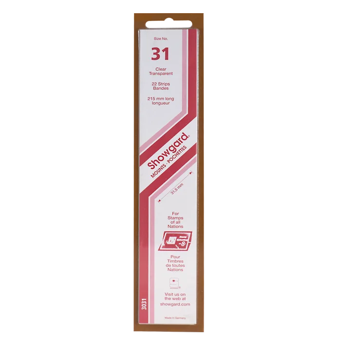 Showgard Mounts - 215mm Strips (Clear) - 31x215mm