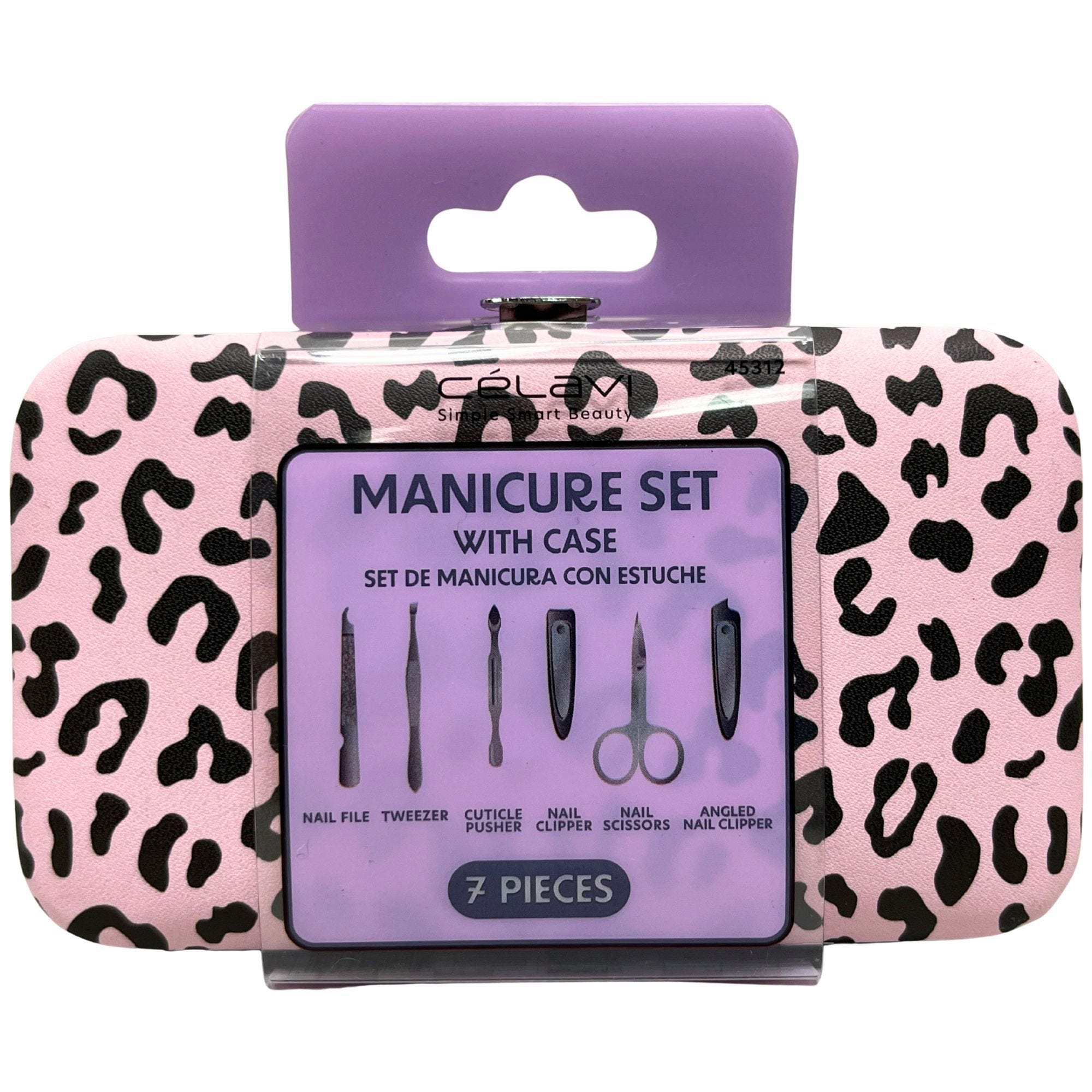 Bulk 24-Pack: Celavi 7 Piece Manicure Set with Carrying Case