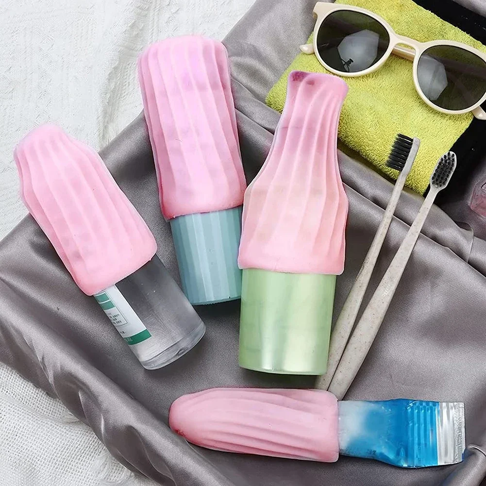 Silicone leak-proof sleeves for travel bottles — representative supplier photograph