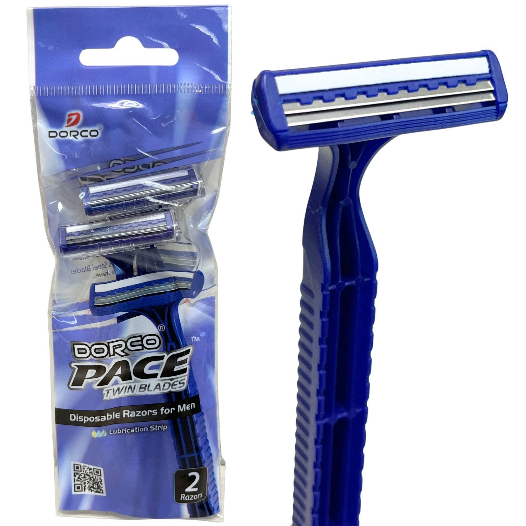 Bulk 30-Pack: Dorco Pace Mens 2 Pack Twin Blade Disposable Razor
