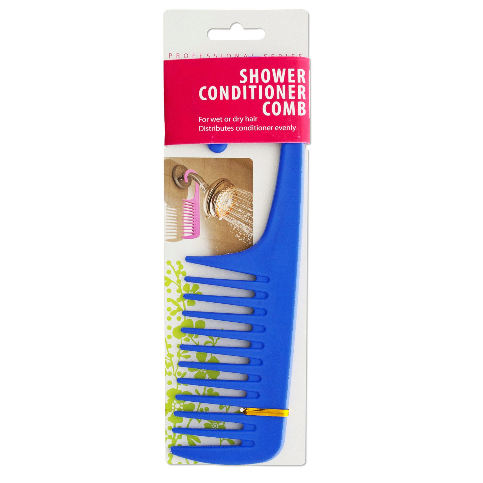 Bulk 36-Pack: Shower Conditioner Comb with Hook